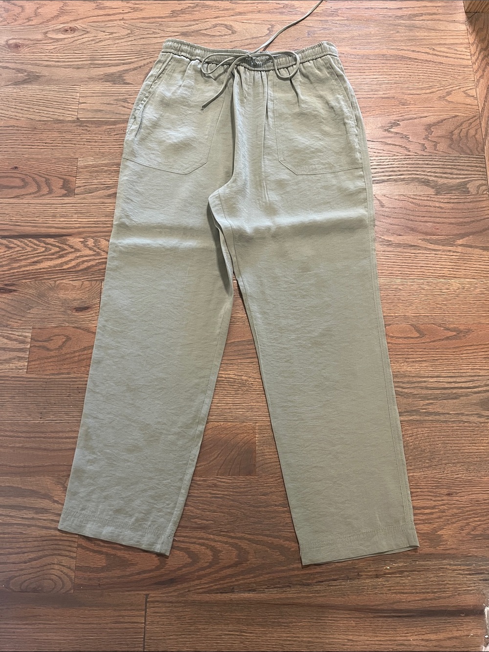Zara silk-like drawstring pants size S EUC